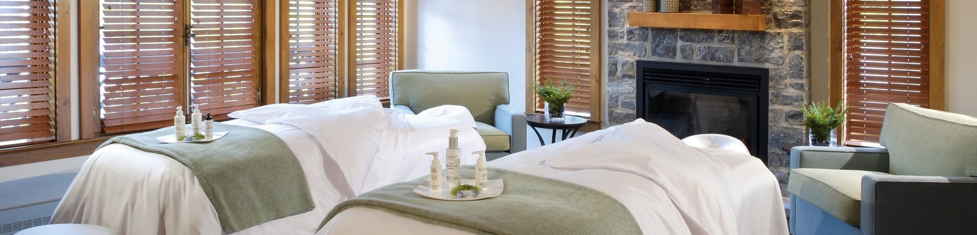 massage room ready for visitors