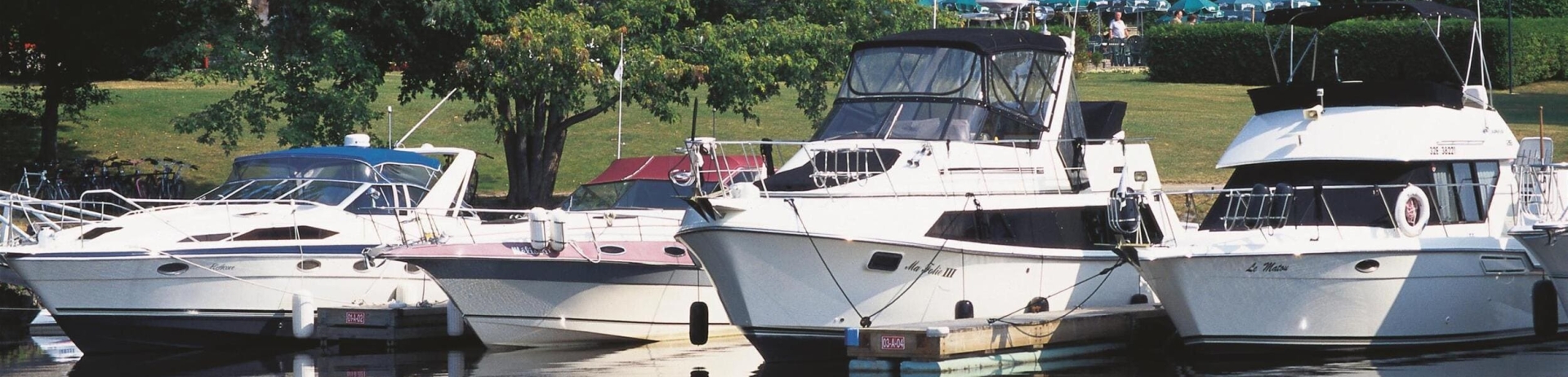 yachts parked at chateau montebello
