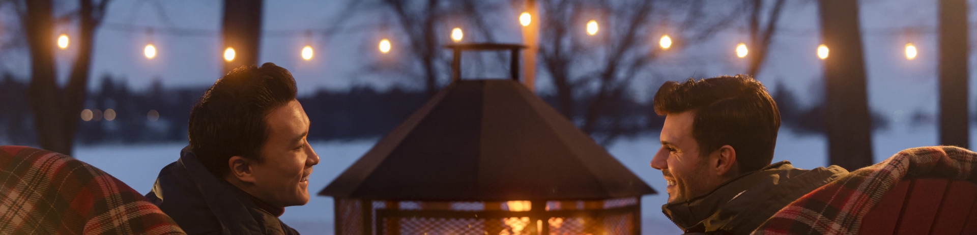 people at a camp fire