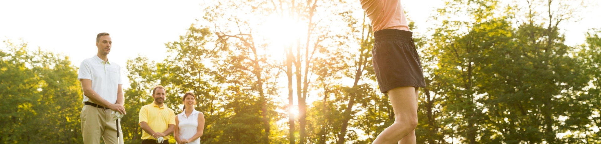 group of friends golfing